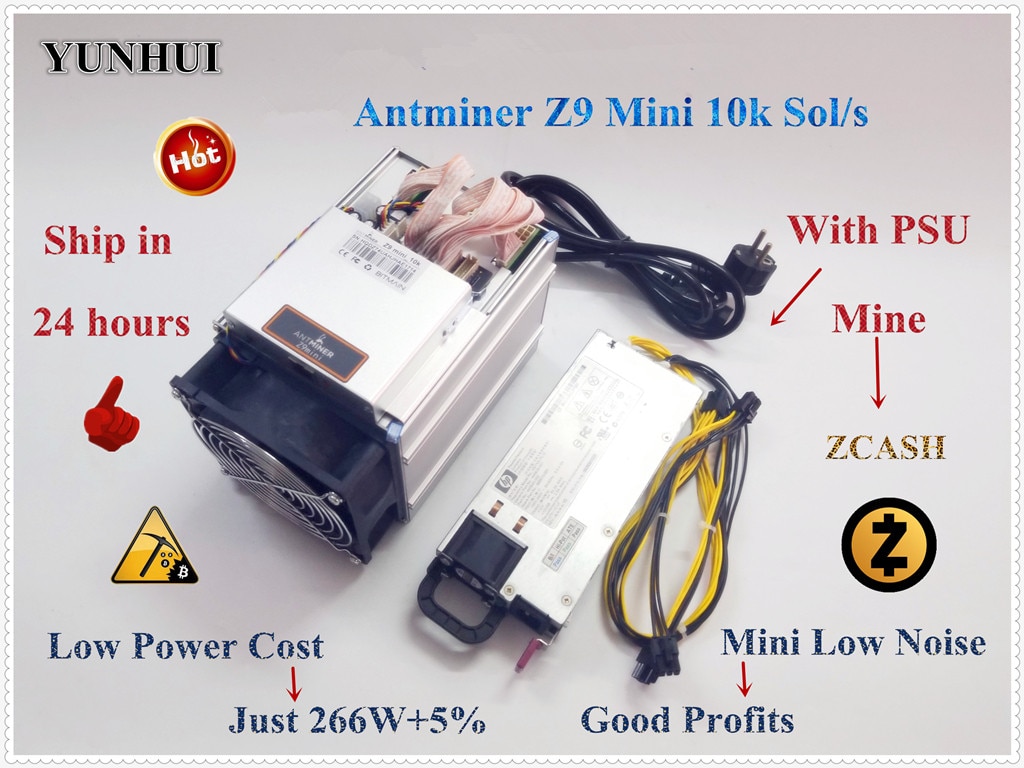   ZEC ZEN Miner Bitmain Antminer Z9 Mini 10k Sol/s 300W 750W   ġ Asic Equihash Miner,High Profits